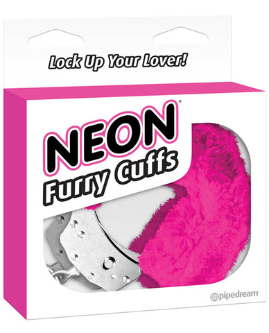 Neon Luv Touch Furry Cuffs - Pink
