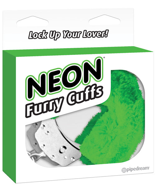 Neon Luv Touch Furry Cuffs - Green