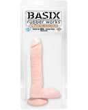 Basix Rubber Works 9" Dong w-Suction Cup - Flesh