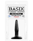 Basix Rubber Works Mini Butt Plug - Black
