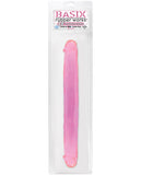 Basix Rubber Works 12" Jelly Double Dong - Pink
