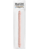 Basix 18" Ribbed Double Dong - Flesh