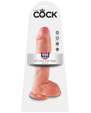 King Cock 10" Cock w-Balls - Flesh