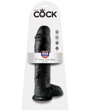 King Cock 11" Cock w-Balls - Black