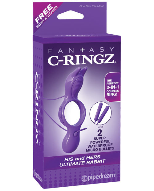 Fantasy C-Ringz His & Hers Ultimate Rabbit w-Remote - Purple