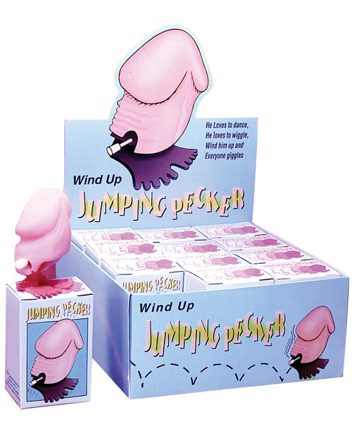 Wind Up Jumping Jolly Pecker - Flesh Display of 12