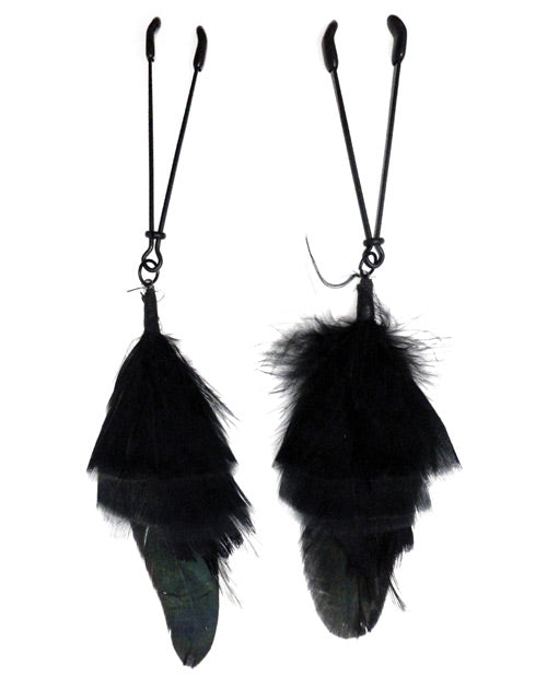 Bijoux de Nip Black Feather w-Black Tweezer Clamp