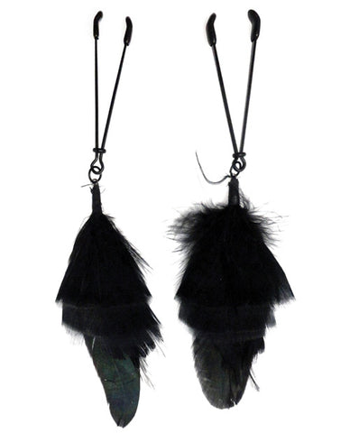 Bijoux de Nip Black Feather w-Black Tweezer Clamp