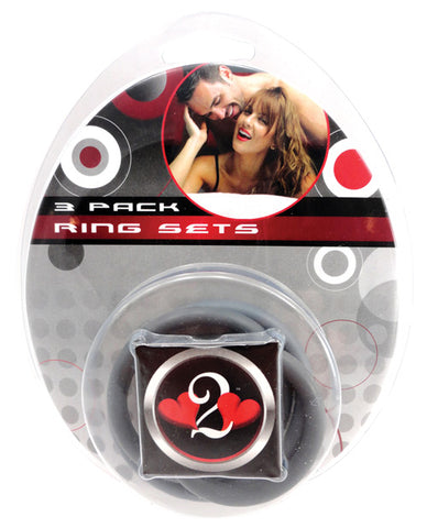 Heart2Heart Nitrile Ring - Grey Set of 3