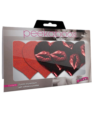 Pure Passion Hearts - Red & Black  Pack of 2
