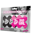 Peekaboos Bad Girl Pasties - 2 Pairs 1 Black-1 Pink