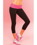 Pink Lipstick Sweat Yoga Pant Thick Reversible Fabric For Support & Compression w/Secret Pocket