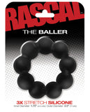 The Baller 3X Stretch Silicone Cockring - Black