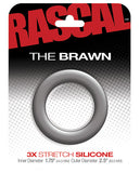 The Brawn 3X Stretch Silicone Cockring - Grey
