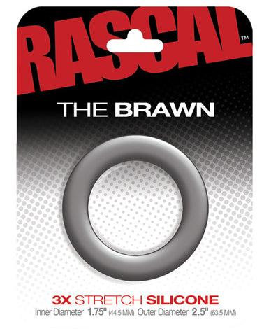 The Brawn 3X Stretch Silicone Cockring - Grey