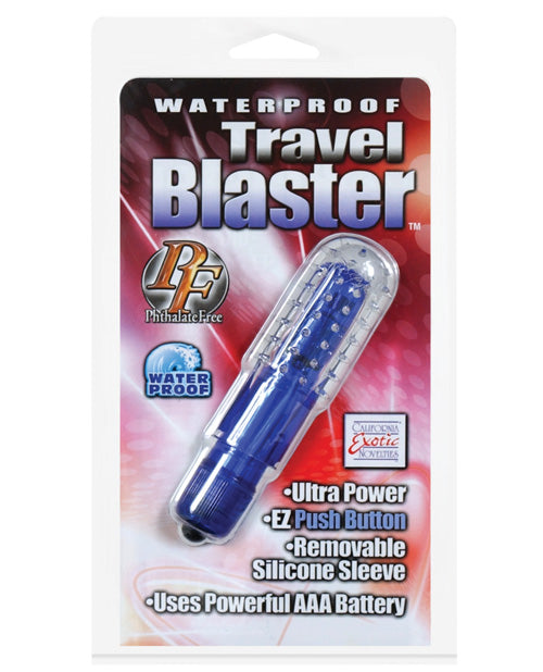 Travel Blaster w-Silicone Sleeve Waterproof - Blue
