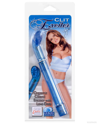 Clit Exciter w-Love Dots - Blue