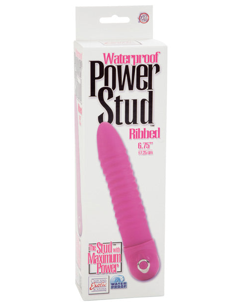 Power Stud Ribbed Vibe Waterproof - Pink