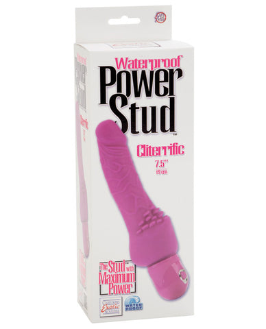 Power Stud Cliterrific Dong Waterproof - Pink