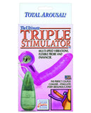 The Ultimate Triple Stimulator Flexible Dong w-Cock Ring