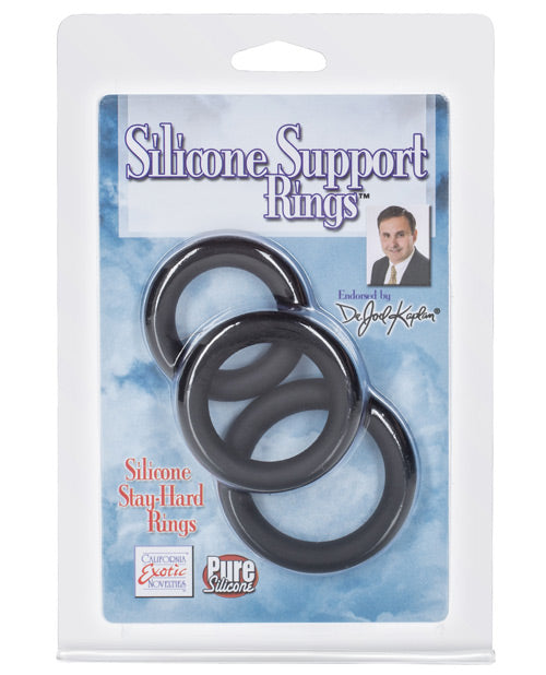 Dr Joel Kaplan Silicone Support Rings - Black Pack of 3