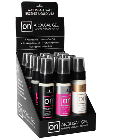 On Arousal Gel for Her Display - Asst. Flavors Box of 12