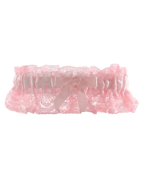 Night to Remember Leg Garter - White-Pink Bulk Packaging by sassigirl