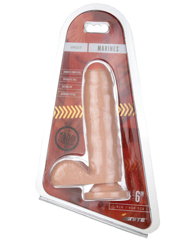 Major Dick Dong w-Balls & Suction Cup Marines - Vanilla