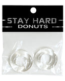 Ignite Thick Power Stretch Donut Cock Ring - Clear Pack of 2