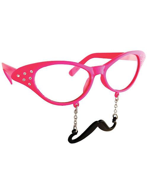 Sun Staches Cat Eye w-Rhinestones
