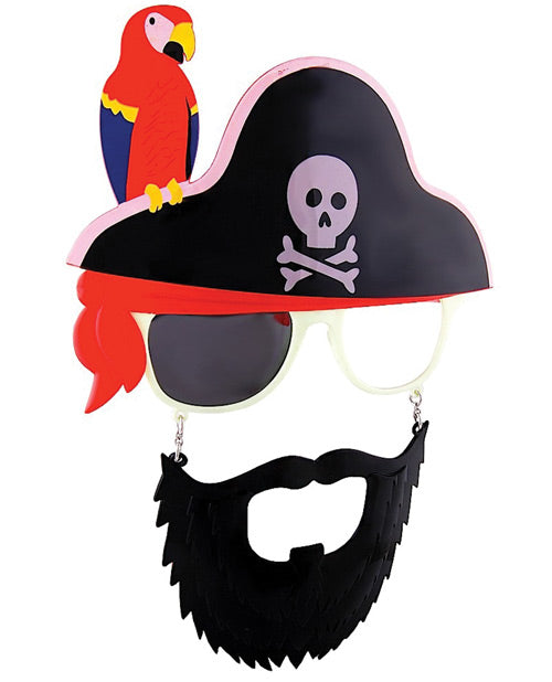 Sun Staches Pirate w-Parrot