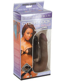 CyberSkin 5.5" Insertable Vibrating Cock w-Balls - Cinnamon