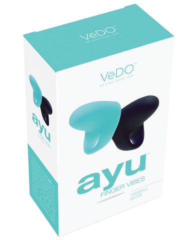 VeDO Ayu Mini Finger Vibe Pair - Black & Tease Me Turquoise