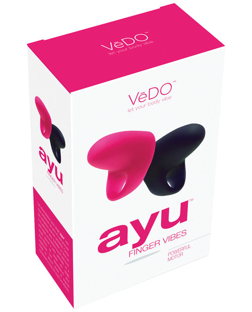 VeDO Ayu Mini Finger Vibe Pair - Black & Foxy Pink